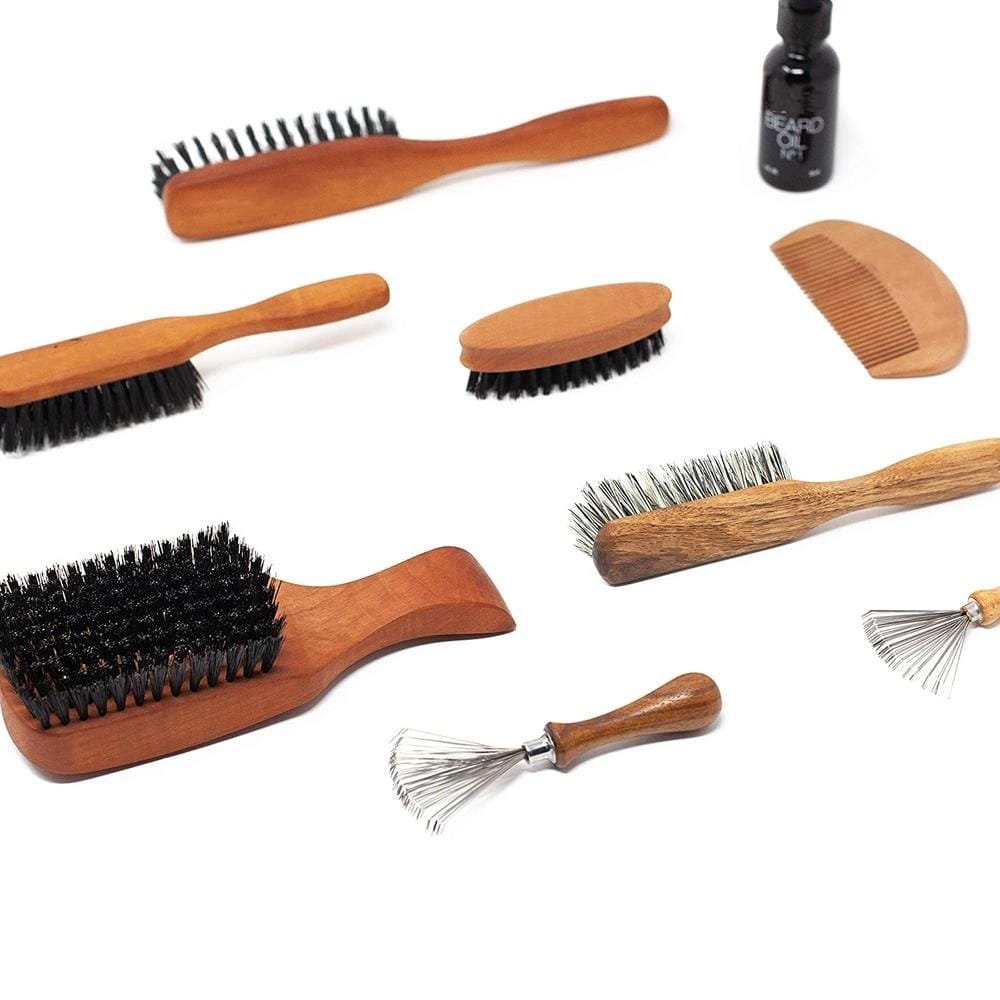 Mini Hair Brush Cleaner Tool With Metal Wire Rake And Wooden - Temu