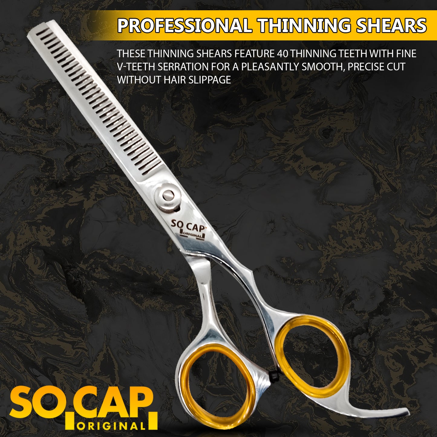 MIKE N DAD  Professional 6.5” Stainless Steel Haircut Scissors Thinning/Texturizing